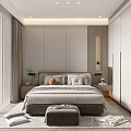Modern Bedroom Interior Design With Comfortable Bed Nightstands And Floor to Ceiling Wardrobe