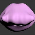 Cute Pink Blob Shaped Game And Movie Character With Smiling Face Design