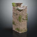 Modern Office Building with Vertical Green Gardens on Facade and Rooftop Terrace Multi Storey Design