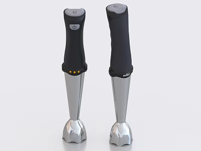 Modern Kitchen Immersion Blenders With Black Handles And Silver Blending Shafts 3d model