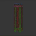 Dark Wooden Classical Wardrobe Featuring Intricate Carvings And Elegant Carved Base Design