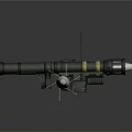 Military Weapons Featuring White Red Stripe Missile With Tail Fins And Blue Yellow Torpedo Antenna Components