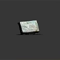 Natural Wood Stone Block With Green White Texture And Rough Decorative Surface