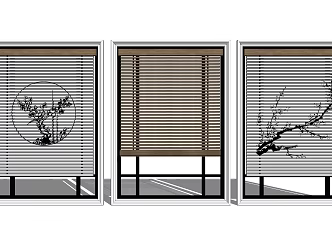 new chinese venetian blinds curtain venetian blinds 3d model