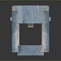 Square Atrium Building With Blue Exterior Multi Storey Structure And Central Red Vehicle