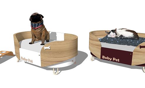 Modern Single Sofa Pet Sofa 3d model