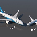 Aircraft of Xiamen Airlines 3d model