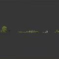 Diverse Scene Components Including Building Blocks Green Plants and Modular Elements