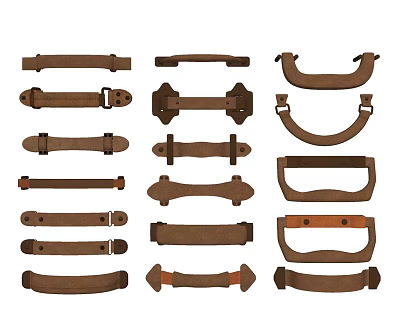 Modern handle leather handle 3d model