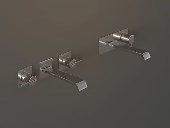 Modern faucet wall out faucet 3d model