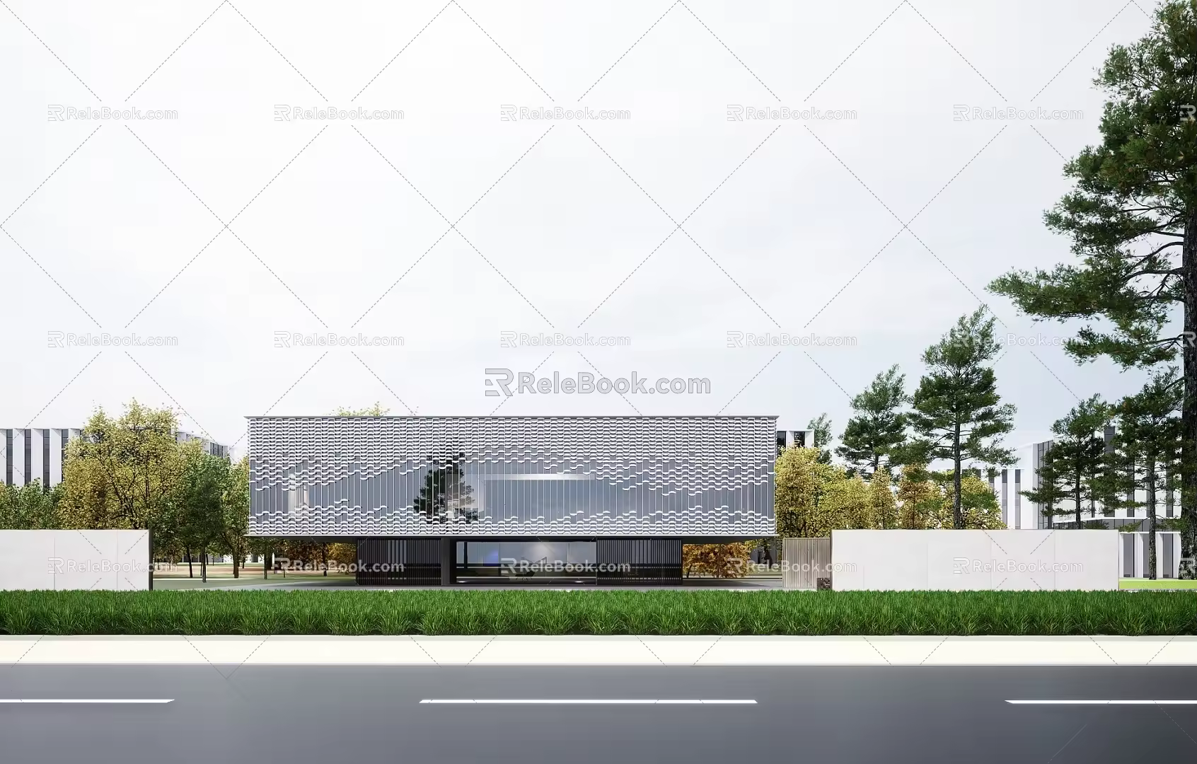 Modern Exhibition Hall Square Exhibition Hall Architecture Modern Exhibition Architecture Square Exhibition Architecture 3d model