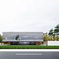 Modern Exhibition Hall Square Exhibition Hall Architecture Modern Exhibition Architecture Square Exhibition Architecture 3d model