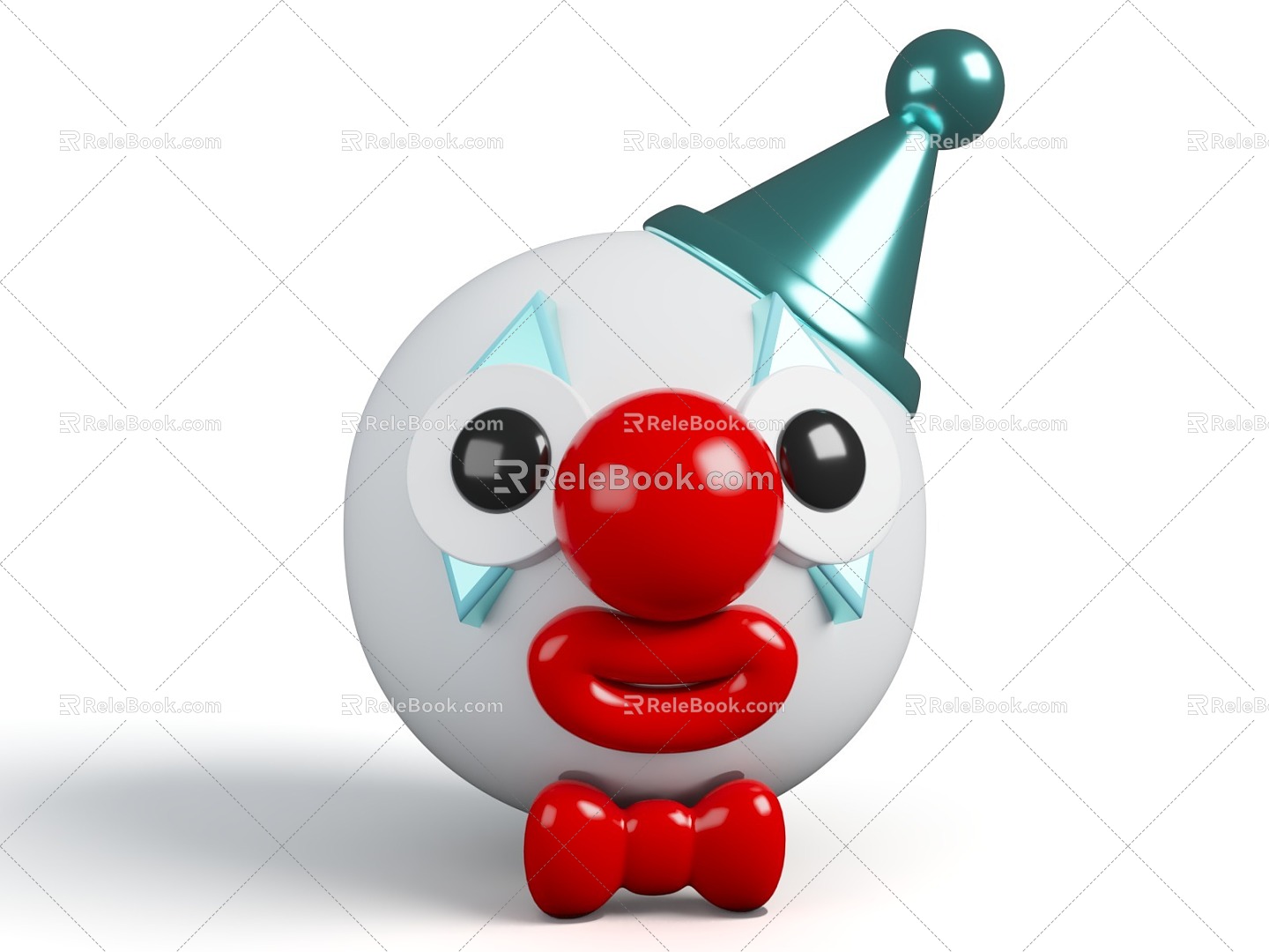 Clown Hat Clown Cartoon Style Circus Theme Performance Stage 3d model