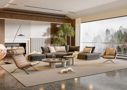 modern living room 3d model