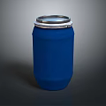 Blue Industrial Storage Barrel With Secure Metal Lid And Durable Design