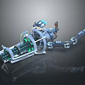 Browning Machine Gun Browning Gatling White Machine Gun Machine Gun Bullet Military 3d model