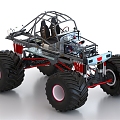 Off-road vehicle, beach vehicle, all-terrain vehicle, four-wheel motorcycle 3d model