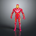 Detailed Shiny Iron Man Figure With Red And Gold Armor In 3D Render