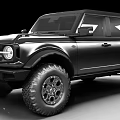 Black Ford Bronco SUV With Rugged Exterior And Off Road Tires