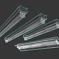 Modern Grille Lights With Red LED Strips And Dark Frame Design