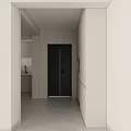 Modern Minimalist Shoe Cabinet With Light Colored Doors Open Shelf And Built In Hallway Design