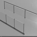 Modern Glass Panel Railings with Metal Support Frame and Transparent Design for Indoor Spaces