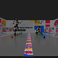 Young Athletes Engage in Junior Roller Skating Training with Cones on Indoor Court