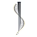 Modern Spiral Design Chandelier With Black Frame And Yellow Lights For Interior Decor