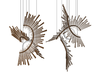 Southeast Asia special-shaped chandelier art chandelier 3d model