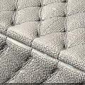 Household Cleaning Sponge With Stacked Design Black Top And White Textured Surface