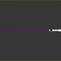 Purple Lightsaber Weapon With Silver Hilt On Reflective Gray Background