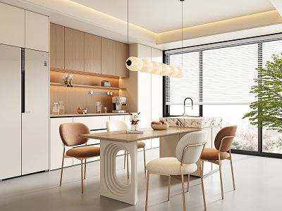 Modern Cream Style Island Table Restaurant Cream Style Restaurant Dining Table and Chair Combination Island Table and Chair Cream Style Sideboard Cream Style Chandelier Cream Style Dining Chair model