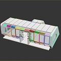 moving rail car subway car train car train car car train light rail subway high-speed rail 3d model