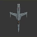 Detailed Military Fighter Jet Model With Open Cockpit And Weapon Attachments