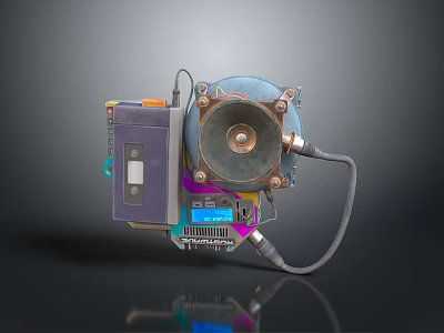 Computer Power Supply Internal Component With Cooling Fan Wiring And Electronic Parts 3d model