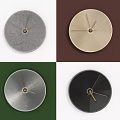Modern Minimalist Wall Clocks With Concentric Circle Texture Golden Hands And Four Colors