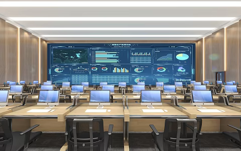 Command, Monitoring and Dispatching Center Hall 3d model