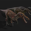 Vivid Dinosaur Models With Three Different Colors And Lifelike Details