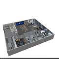 Modern Office Interior With Open Layout Workstations Meeting Area Reception Desk and Green Plants