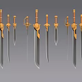 Ancient Sword Excalibur Sword Realistic Style Medieval Secondary Era PBR Process Game Style 3d model
