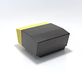 Modern Abstract Sofa with Black and Yellow Color and Unique Shape Design