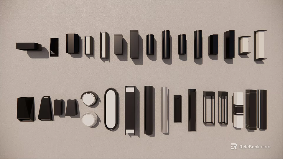 Modern Wall Lamps Collection With Various Styles And Decorative Designs For Home 3d model 