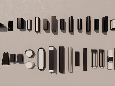 Modern Wall Lamps Collection With Various Styles And Decorative Designs For Home 3d model