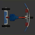 Vibrant Tricycle Design With Blue Seat Red Frame White Handlebars And Black Wheels