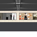 Modern Shop Window Display With Various Fashion Apparel And Leather Bags