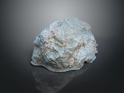 Natural Wood Stone Material With Rough Surface Texture And White Gray Color On Dark Background 3d model