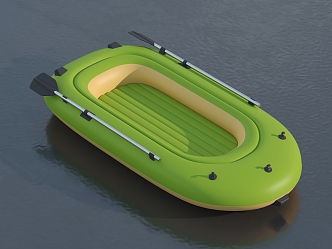 Modern hovercraft inflatable boat 3d model