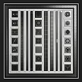 Intricate Decorative Metal Panels With Various Geometric Patterns And Slotted Designs 3d model