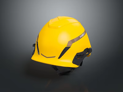 Yellow TRUSCO Tactical Helmet With Modern Design And Combat Safety Features 3d model