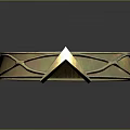 Golden Woven Bracelet With Arrow Accent And Metallic Finish Fashion Accessory